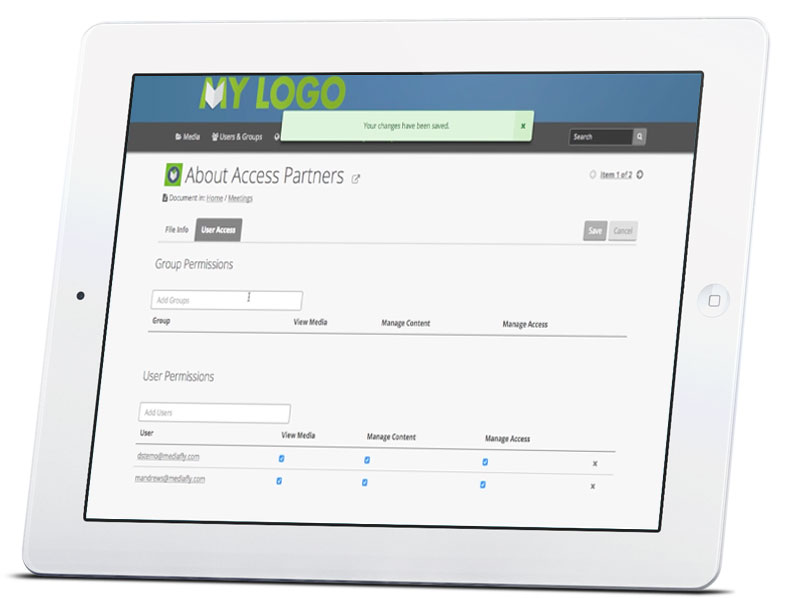 iPad | Manage and Distribute | Features | Mediafly
