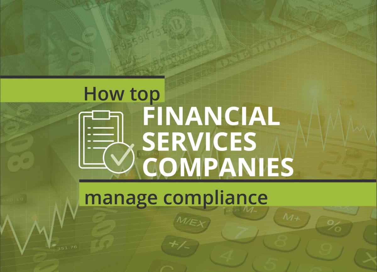 How top financial services companies manage compliance